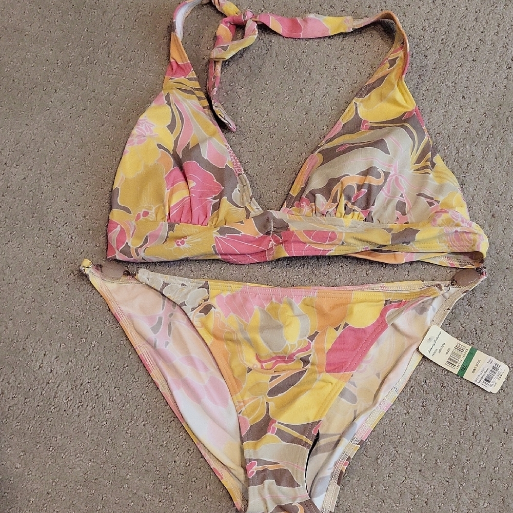 Tommy Bahama Yellow and Pink Floral Bikini